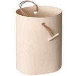 Wooden baskets, Round basket, S, long straps, Natural