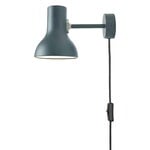 Wall lamps, Type 75 Mini wall light with cable, slate grey, Gray