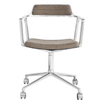 452 Swivel tuoli, kiillotettu runko - Tide dark sand, pyörät