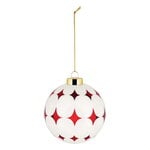 Alessi Boule de Noël Delight 5, 9 cm, blanc - rouge - doré, image produit