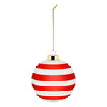 Alessi Delight 4 adorno, 9 cm, blanco - rojo - dorado, imagen del producto