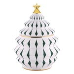 Alessi Delight keksipurkki, 19 x 28 cm, valkoinen - vihreä - kulta, näkymä 1