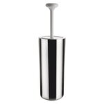 Alessi Birillo toilet brush, white - mirror polished stainless steel, product image