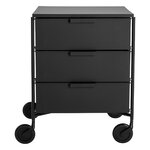 Kartell Mobil Mat 3 storage unit with wheels, black, product image