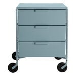 Kartell Mobil Mat 3 unité de rangement avec roulettes, bleu clair, image produit