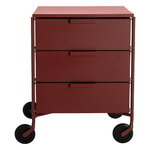 Kartell Mobil Mat 3 storage unit with wheels, plum, product image