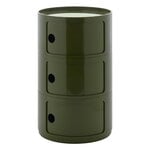 Kartell Componibili Big storage unit, 3 modules, green, product image