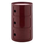 Kartell Componibili Big unité de rangement, 3 modules, bordeaux, image produit