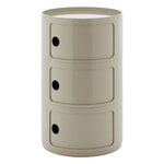 Kartell Componibili Big storage unit, 3 modules, taupe, product image