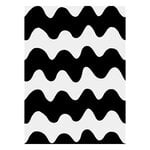 Marimekko Lokki cotton fabric, black - white, view 1