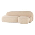 Kartell Aaland sofa, chaise longue right, cream, product image
