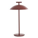 Kartell Mini Geen-A Battery portable table lamp, brick red, product image