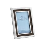 Georg Jensen Manhattan picture frame, small, stainless steel - leather