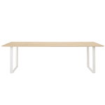 Muuto 70/70 bord, 255 x 108 cm, massiv ek - vitt