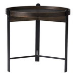 Warm Nordic Compose side table, 50 cm, smoked oak - black