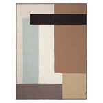 Ferm Living Shay patchwork quilt blanket, 130 x 180 cm, desert