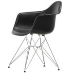 Vitra Chaise Eames DAR, noir profond - chrome