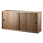 String Furniture String cabinet, 78 x 20 cm, walnut