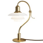 Louis Poulsen PH 2/2 Question Mark table lamp, brass - opal