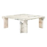 GUBI Table basse Doric, 80 x 80 cm, calcaire gris électrique