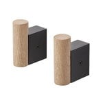 Muuto Gancio Attach, 2 pz, nero - rovere