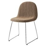GUBI 3D dining chair, sledge base, stainless steel - Bouclé 005, product image