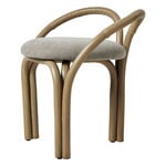 GUBI Bistra stool, olive stained rattan - Fustagno 003, product image