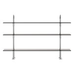 GUBI Keen kirjahylly, 160 cm, 3 hyllyä, ruostumaton teräs - savulasi, tuotekuva