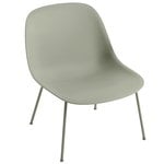 Muuto Fiber lounge chair, tube base, dusty green