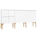 Lundia Credenza Fuuga, 192 cm, bianco - rovere