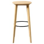 Minus Tio Audrey bar stool 78 cm, lacquered oak - black