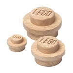 Room Copenhagen Lego Wooden Wall Hanger, lot de 3, chêne savonné