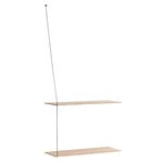Woud Stedge 2.0 shelf 60 cm, white pigmented lacquered oak
