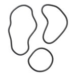 Ferm Living Pond trivet, set of 3, black brass