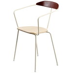 Minus Tio Ghost chair, straight legs, white - birch