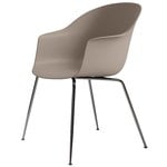 GUBI Bat Sessel, beige - schwarzes Chromgestell