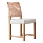Ornäs Näyttely chair, oak - nude leather - linen seat
