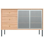 Harto Gabin sideboard with drawers, high, oak - light grey
