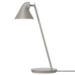 Louis Poulsen Lampada da tavolo NJP Mini, grigio alluminio chiaro