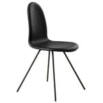 HOWE Chaise Tongue, cuir noir - noir