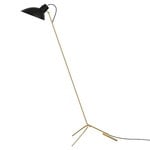 Astep VV Cinquanta floor lamp, brass - black, product image