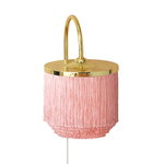 Warm Nordic Fringe wall lamp, pale pink