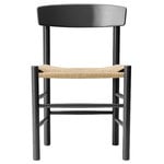 Fredericia J39 Mogensen chair, black lacquered oak - paper cord