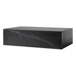 Menu Plinth table, low, black Marquina marble