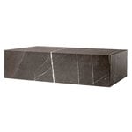 Audo Copenhagen Table basse Plinth, marbre Kendzo gris