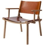 Nikari December Lounge chair, oak - cognac leather, product image