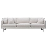 Fredericia Sofa Calmo 80, 3 Sitzer, Ruskin 10 – schwarzer Stahl