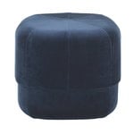 Normann Copenhagen Pouf Circus, petit modèle, velours bleu foncé