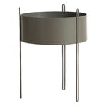 Woud Pidestall planter, large, taupe