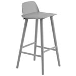 Muuto Nerd barstol, 75 cm, grå